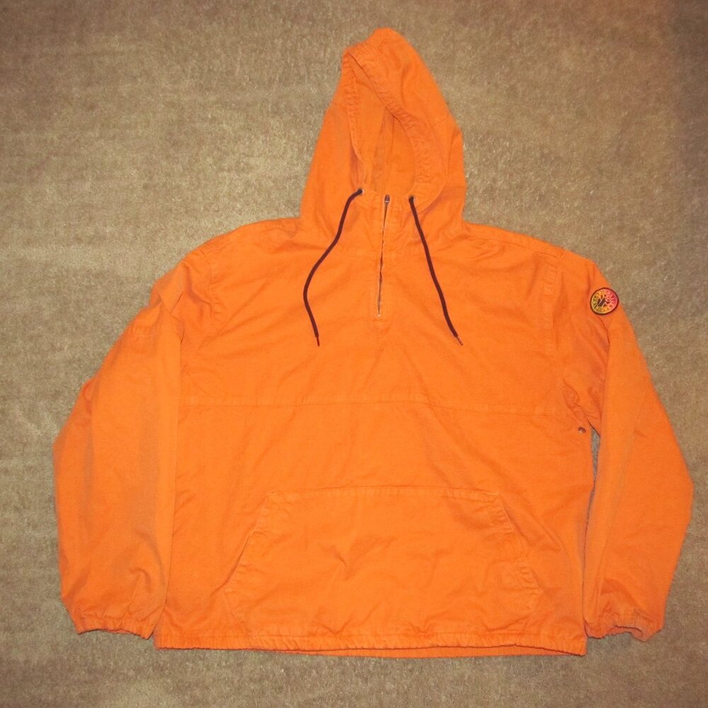 RARE Dockers Warriors of Radness 2011 100% Cotton Windbreaker Men's L Orange